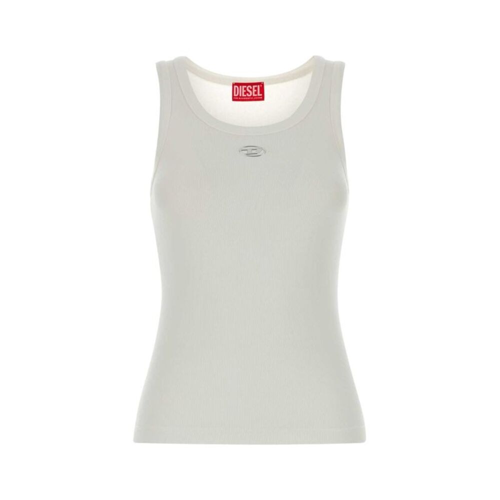 Diesel Women White Stretch Cotton T-Ank Tank Top